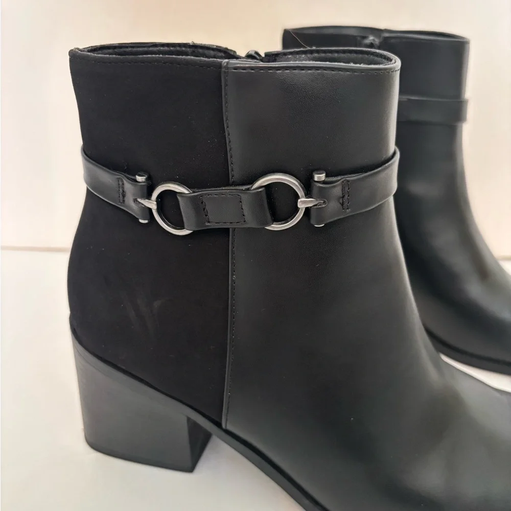 CROFT & BARROW Black Heeled Ankle Boots Size 9.5